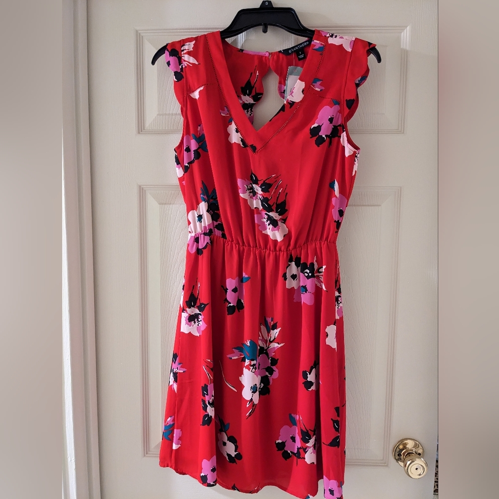 41 Hawthorne red scalloped dress NWT